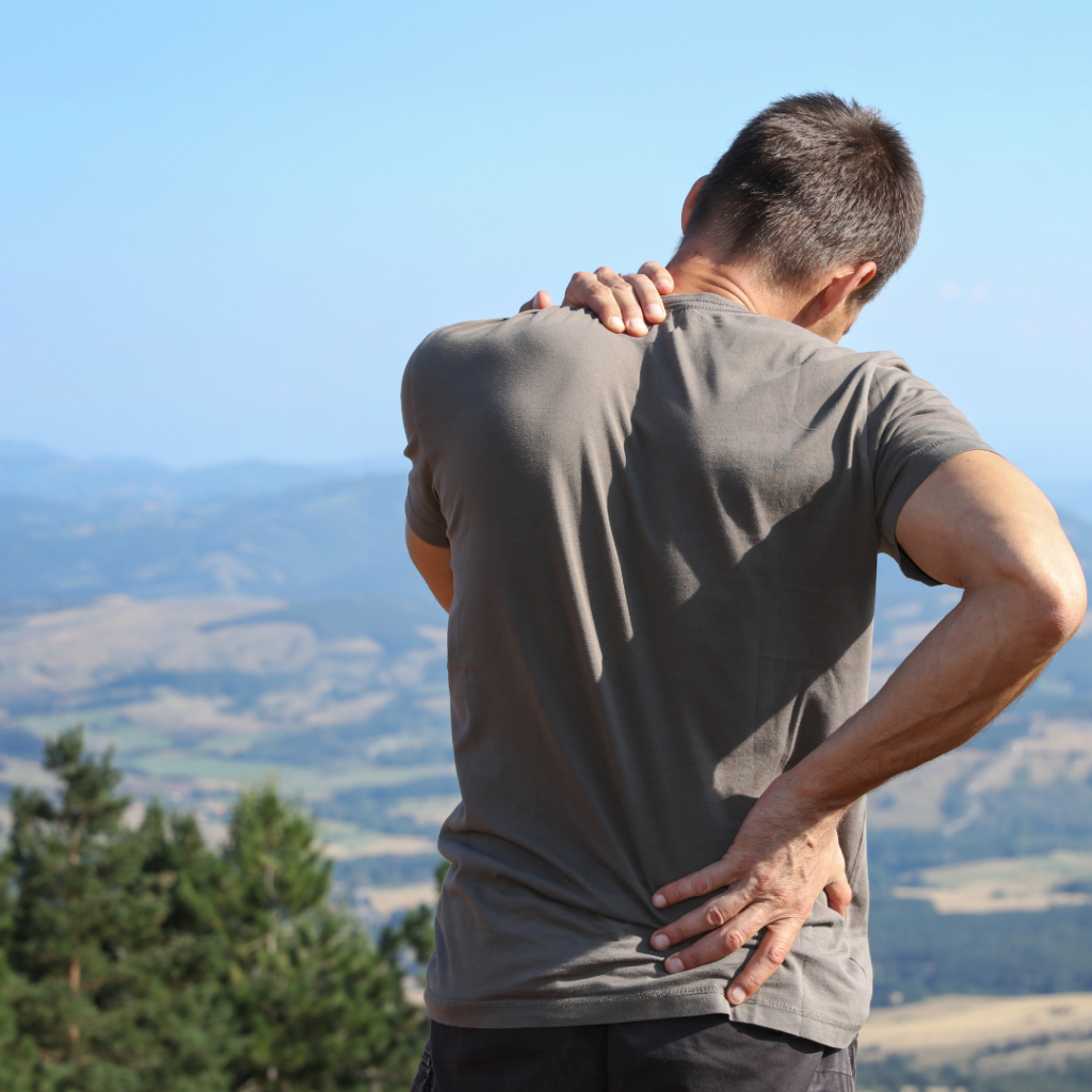 man having back pain